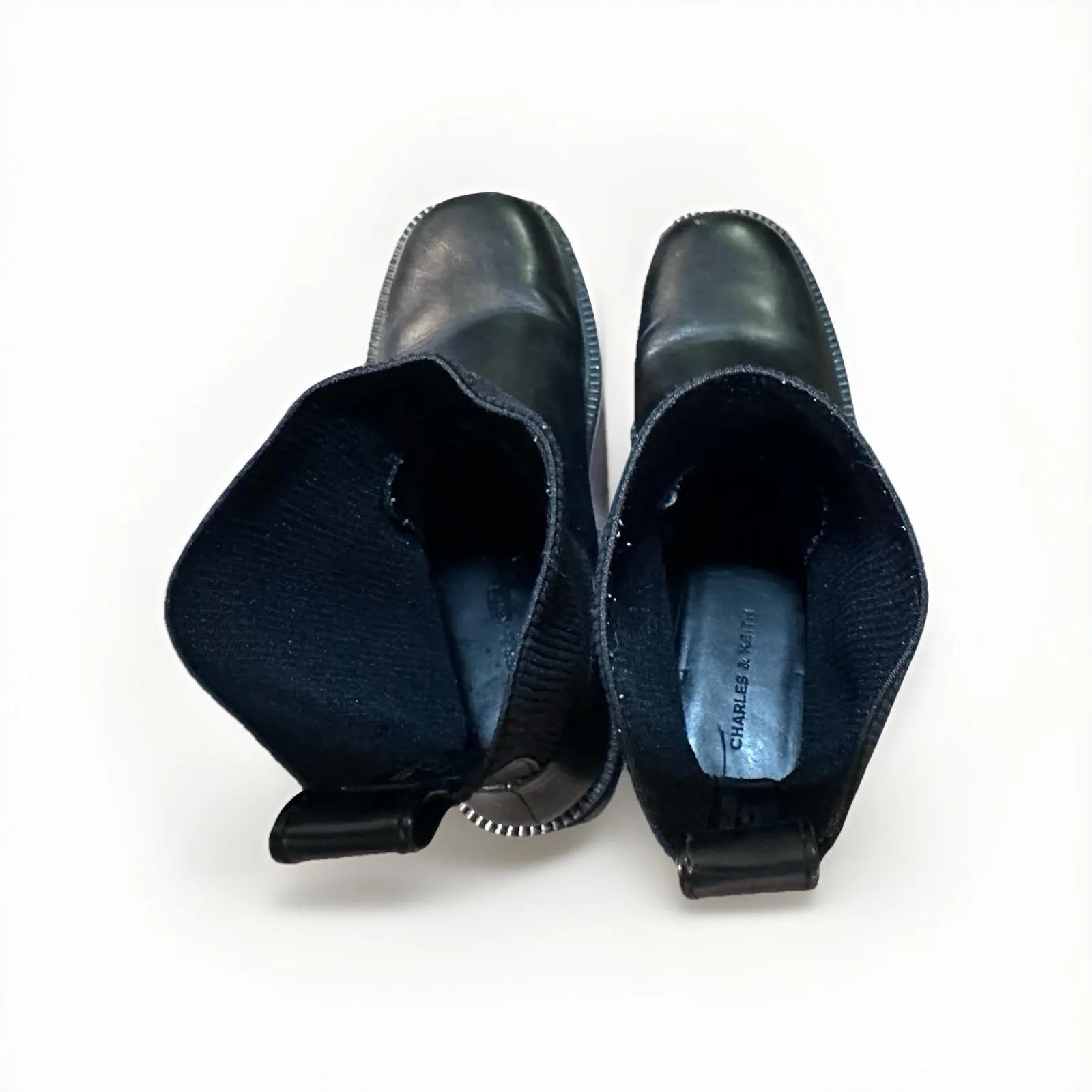 Charles & Keith Remy Ridged-Sole Chelsea Boots Size 37/6.5 $133 Black Sock Shoe - Image 13