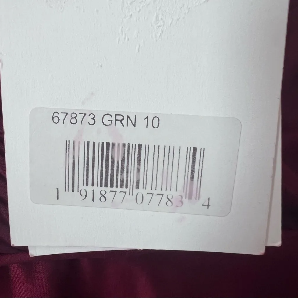 MAC DUGGAL Red Sheer Blouson Sleeve Surplice Gown - Image 5