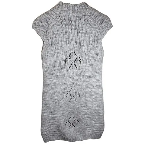 Zara‎ Knit Wool Alpaca Womens Sweater Dress Size Small Knit Cozy Light Grey - Image 5
