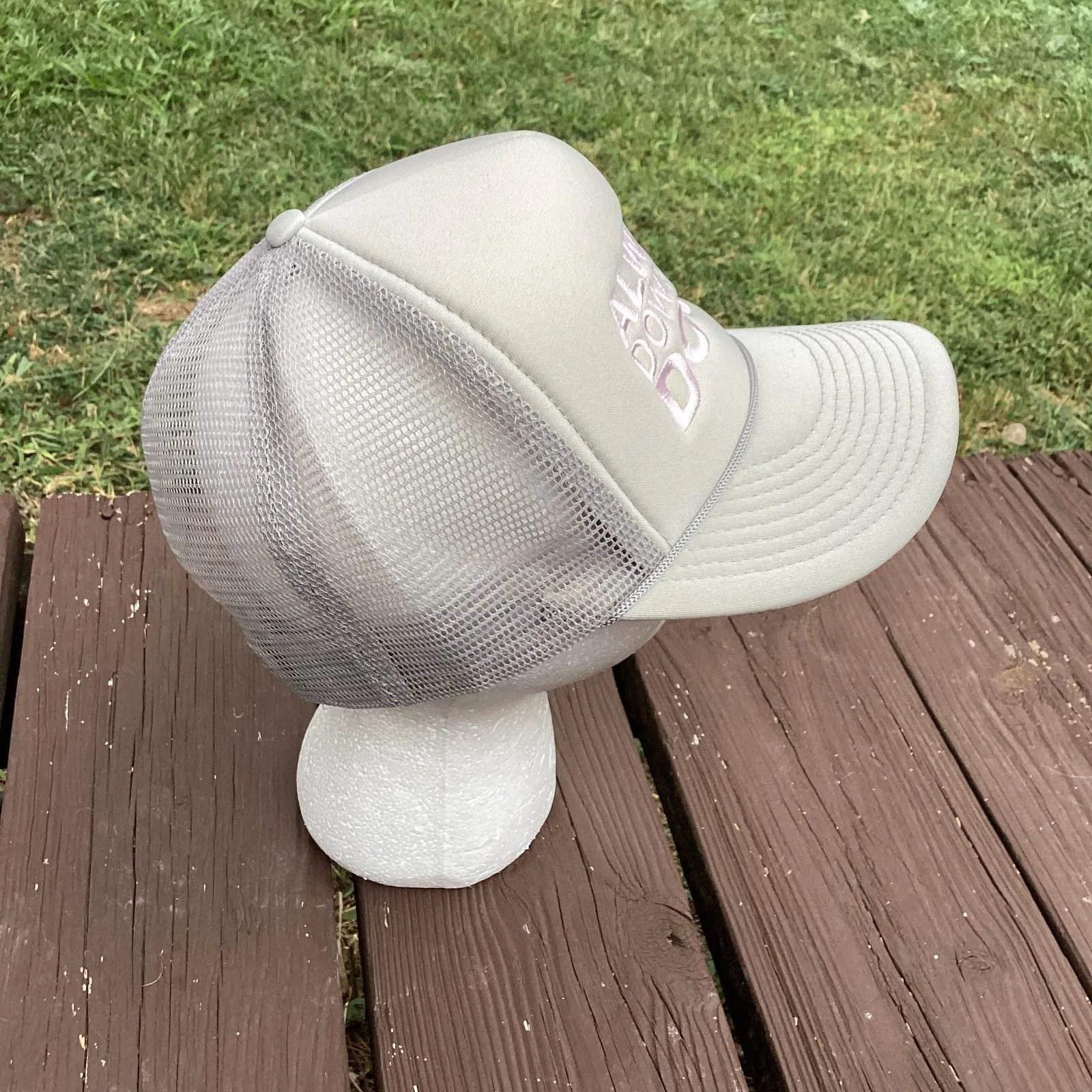 Cerveza Tecate Always Down for Doce Trucker Hat‎ Mesh Snapback Beer Promo Cap Gray - Image 2