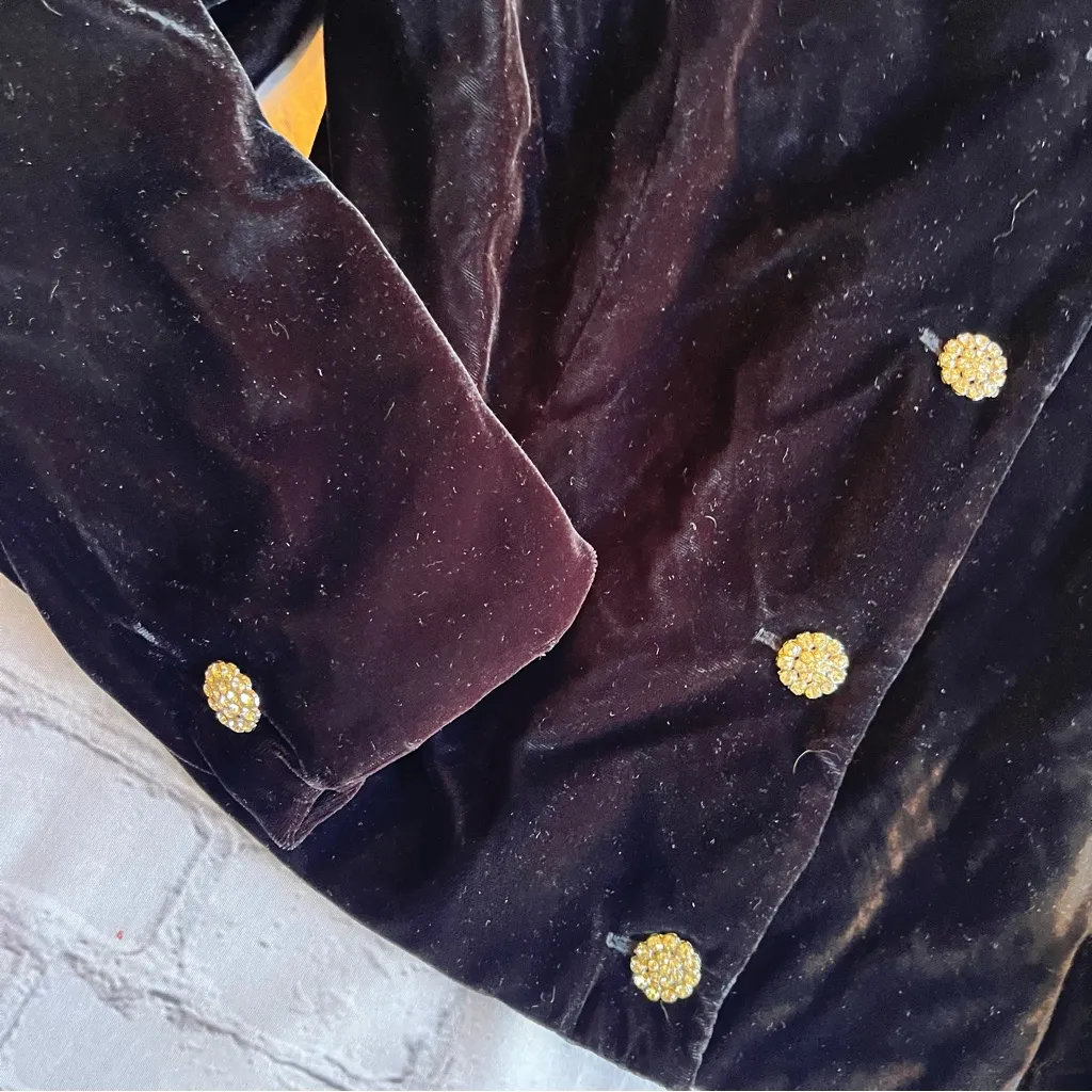 Vintage Counterparts Velvet Jacket Event Holiday 12P Christmas Party Evening - Image 2