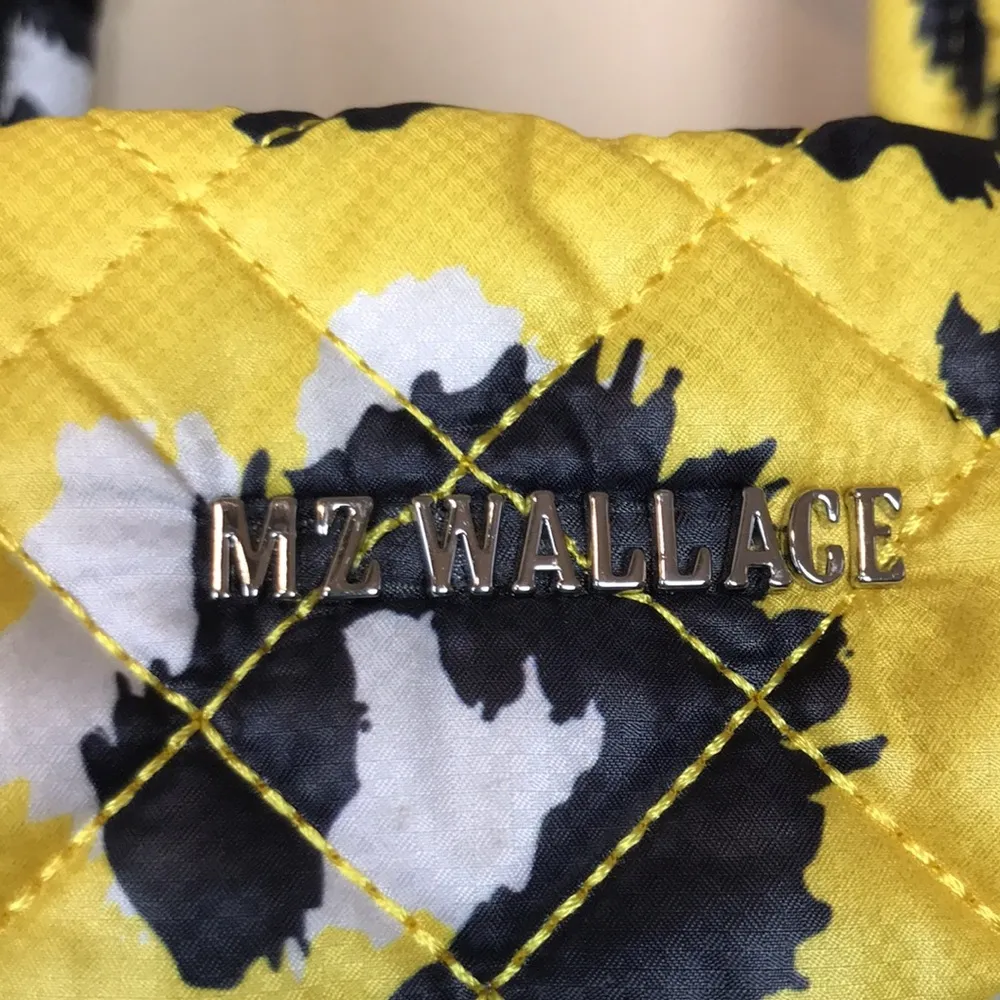 MZ Wallace New York Yellow Leopard Metro Tote Deluxe Adjustable Strap Medium Bag - Image 3