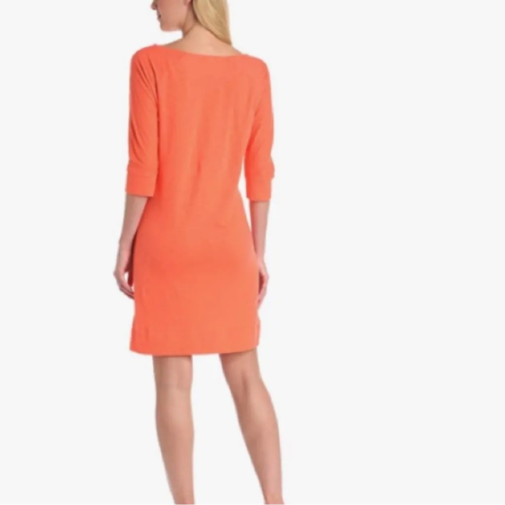 Lilly Pulitzer Cassie Slub Tango Orange Cotton Knit Dress - Image 2