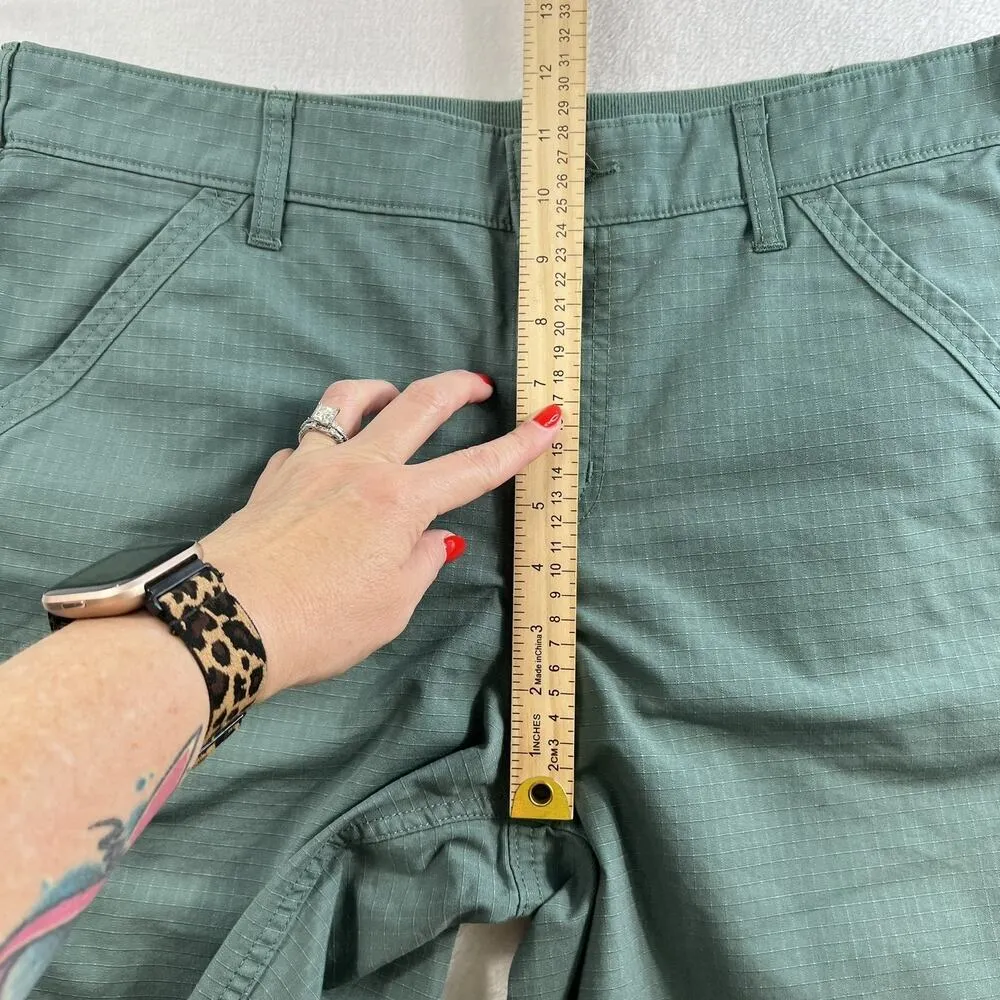 Carhartt Women's 14 Shorts 104213 MKG Musk Green 9" Ripstop Rugged Flex 5 Pocket - Image 15