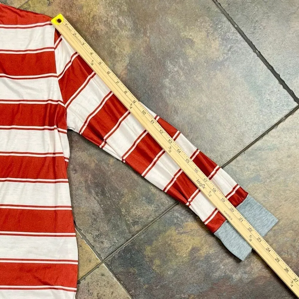 Women's Family Pajama Striped Xmas Christmas Matching Sleepwear Set 2XL Red Size XXL - Image 8