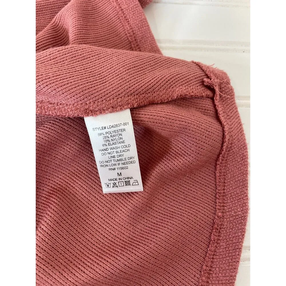 All in Favor Cinch Front Long Sleeve V-Neck Pullover Midi Sweater Dress Size M - Image 5