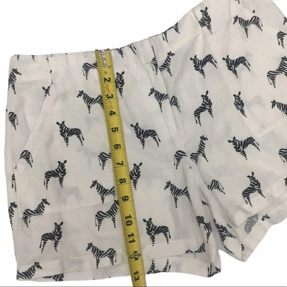 LOFT Linen Zebra Print Shorts - Image 7