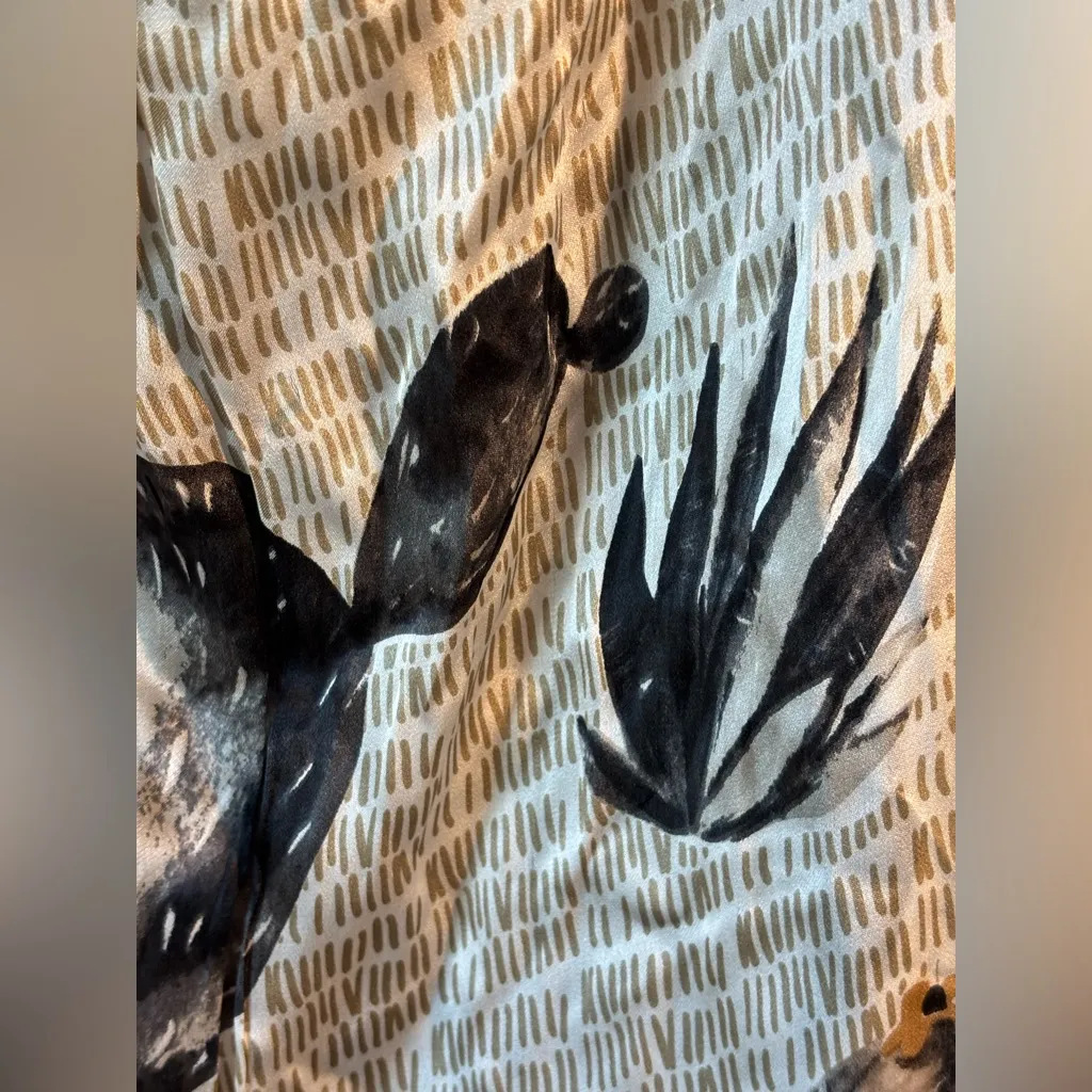 Max Studio 100% Silk Desert Rose Scarf Office Business Palm Springs Academia - Image 4