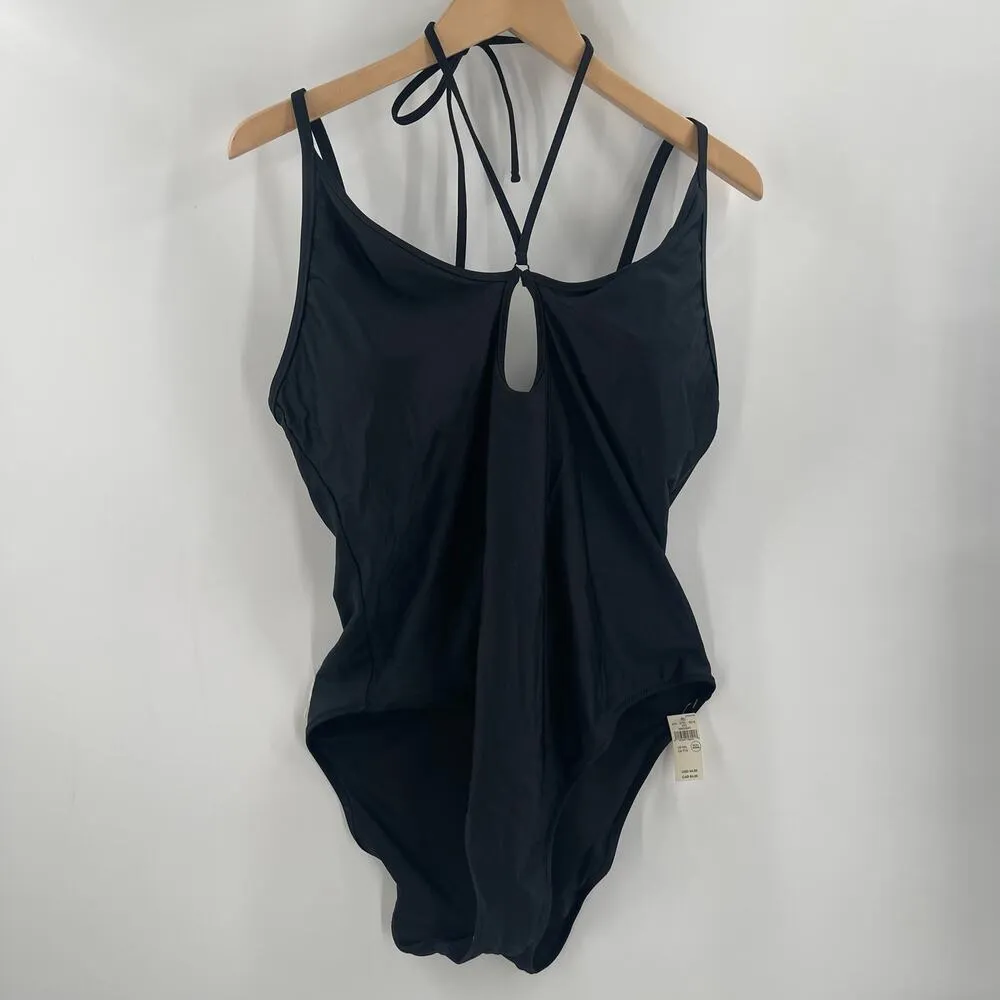 AERIE By American Eagle Swimsuit One Piece Size XXL NWT Black Keyhole Halter - Image 16