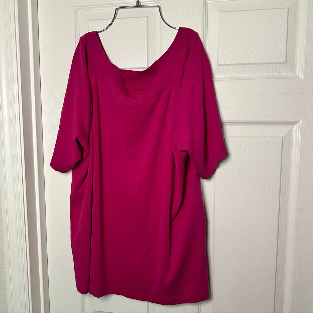 Anne Klein Fuchsia Slouchy Tunic Top 3X - Image 6