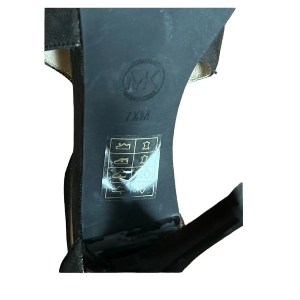 Michael Kors, gunmetal lizard pattern open toe,heel zipper stilettos size 7.5 - Image 12