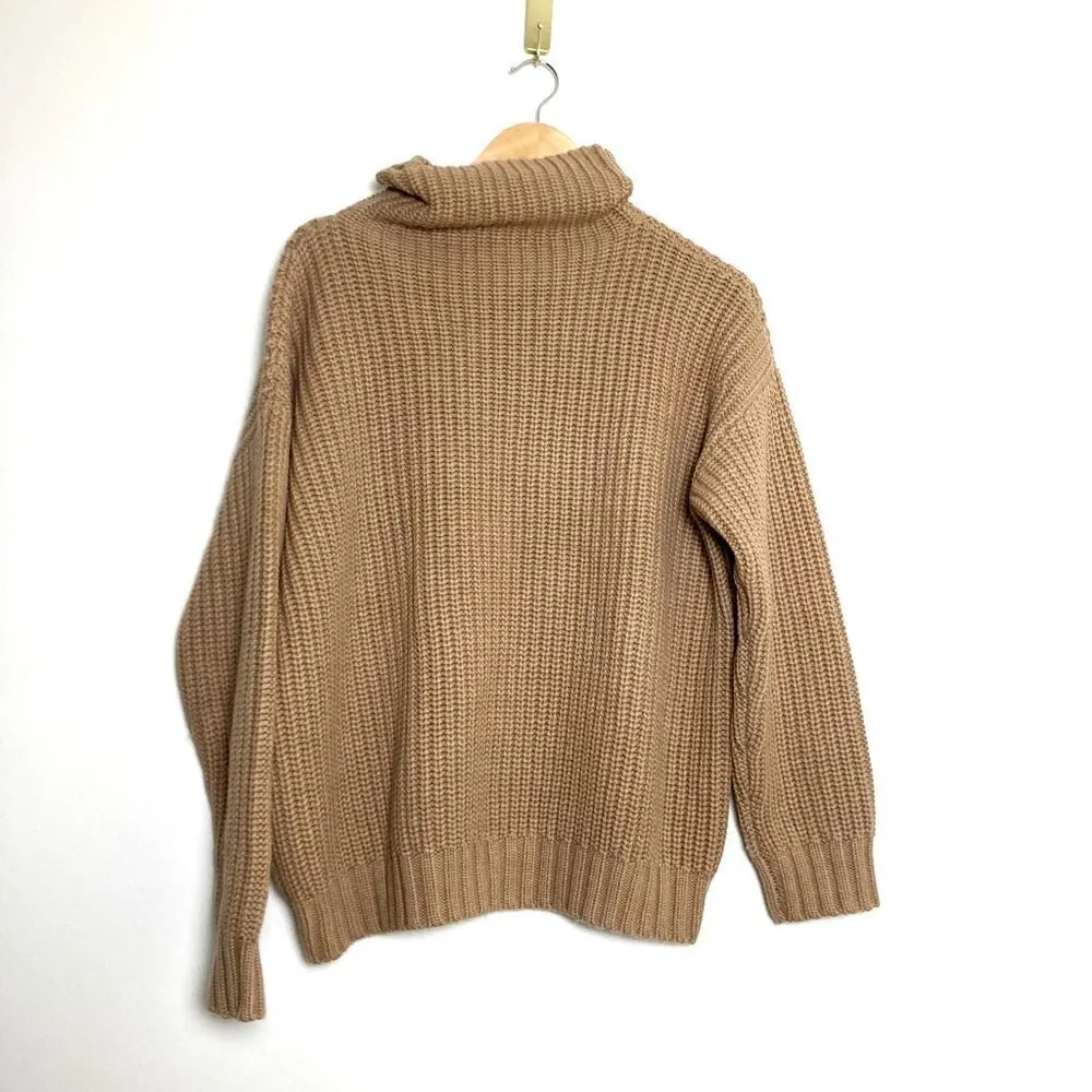 The Reset Max Mock Neck 100% wool Size XS Tan - Image 3