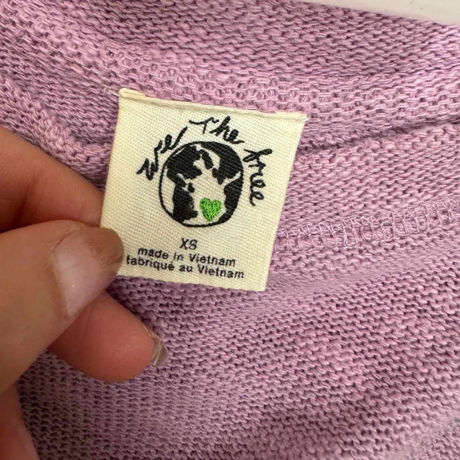 Free People Sweater Womens X Small Pink Purple Come Again Tee Oversized Knit - Image 9