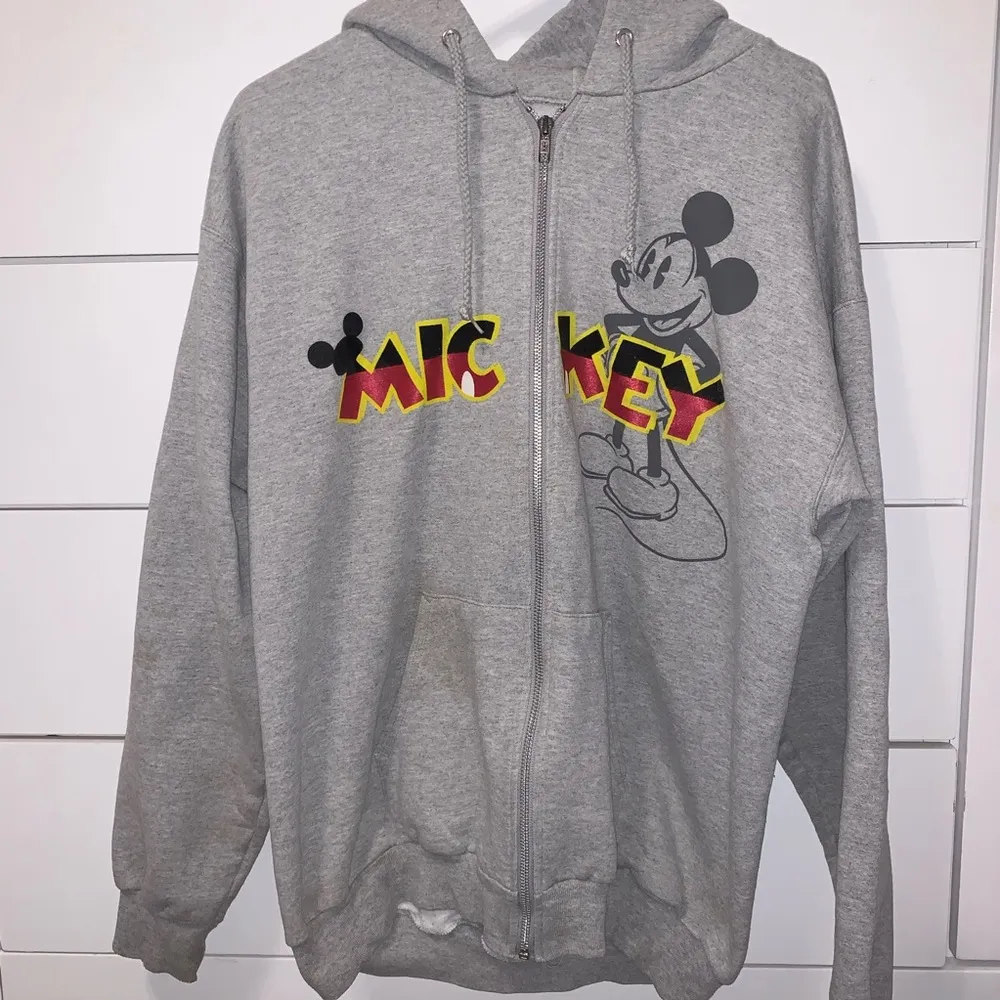 Disney Mickey grey zip up graphic sweatshirt - Image 3