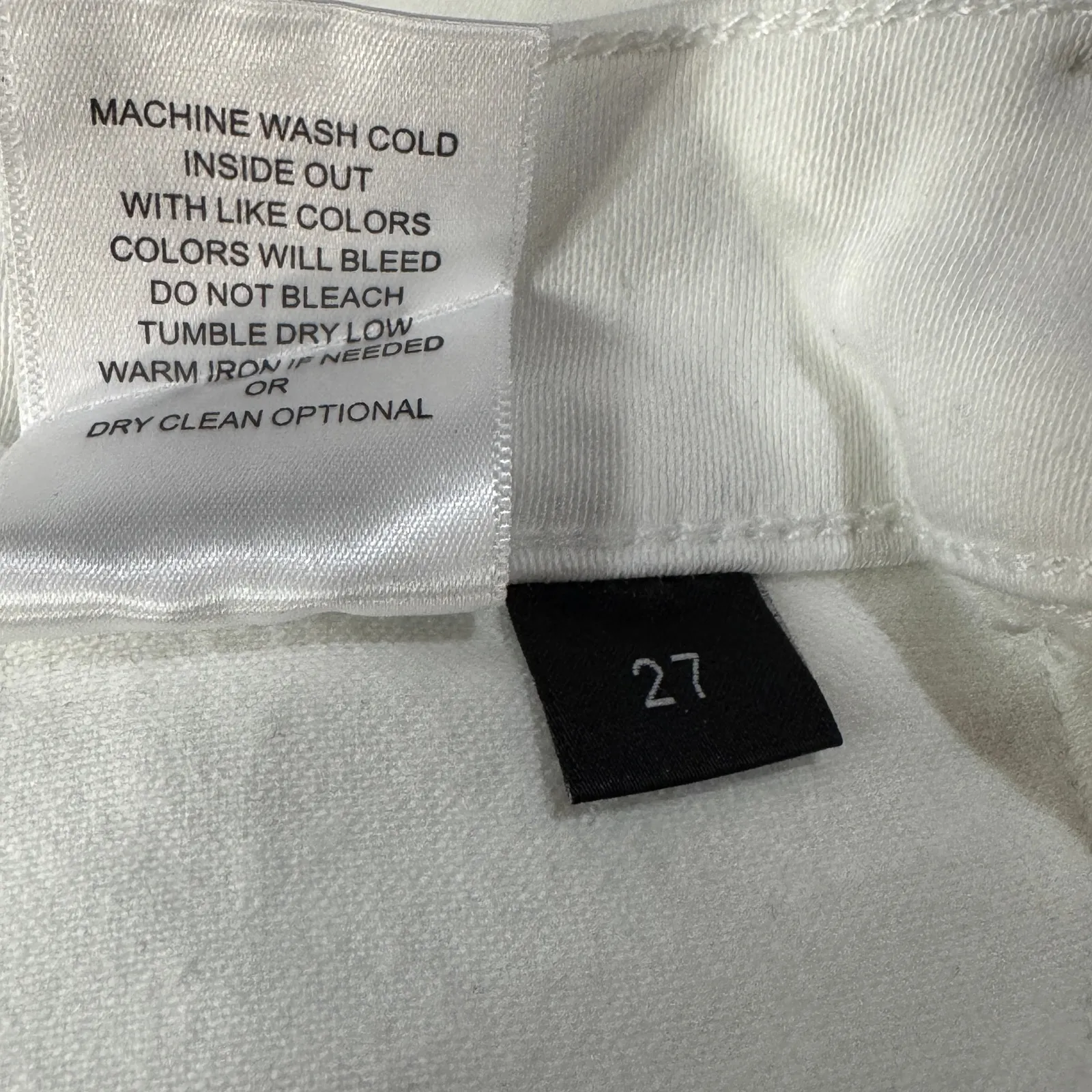 Flying Monkey SZ 27x32 Hi-Rise Boot Jeans Stretch Zip-Fly Pocket Optic White New - Image 9