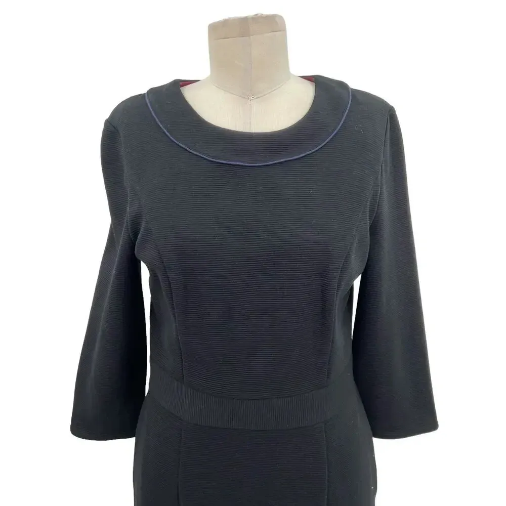 Boden Mia Ottoman Dress in Black Sheath Zip Back Size‎ US 8R Size 8 - Image 2