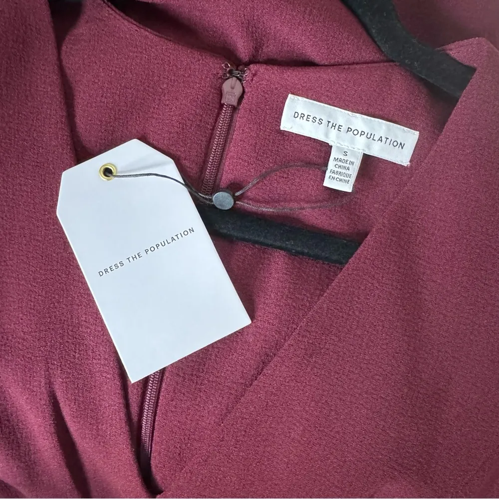 Dress The Population Catalina Dress in Burgundy Small - Image 6