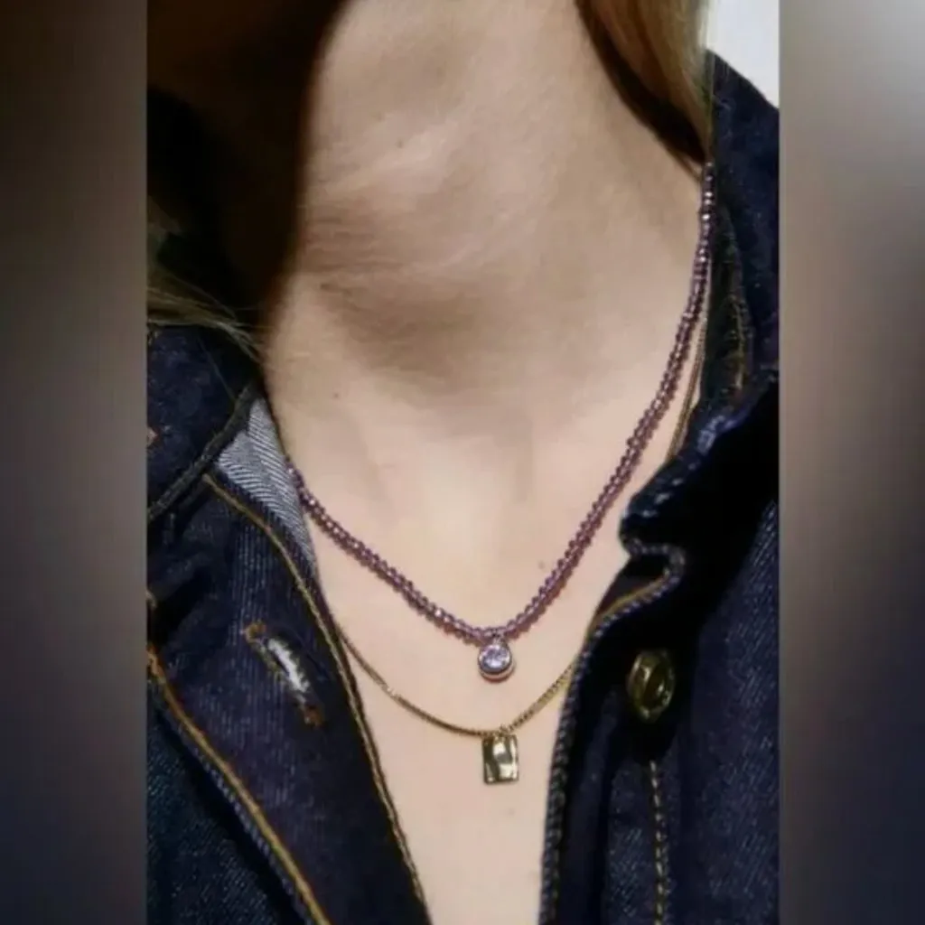 ZARA NWT PACK OF MEDALLION GLASS NECKLACES - Image 2