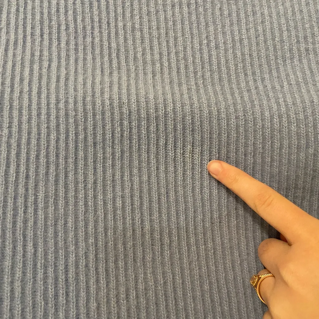 August Silk Knits women’s baby blue thick knit cowl neck sweater large‎ - Image 5