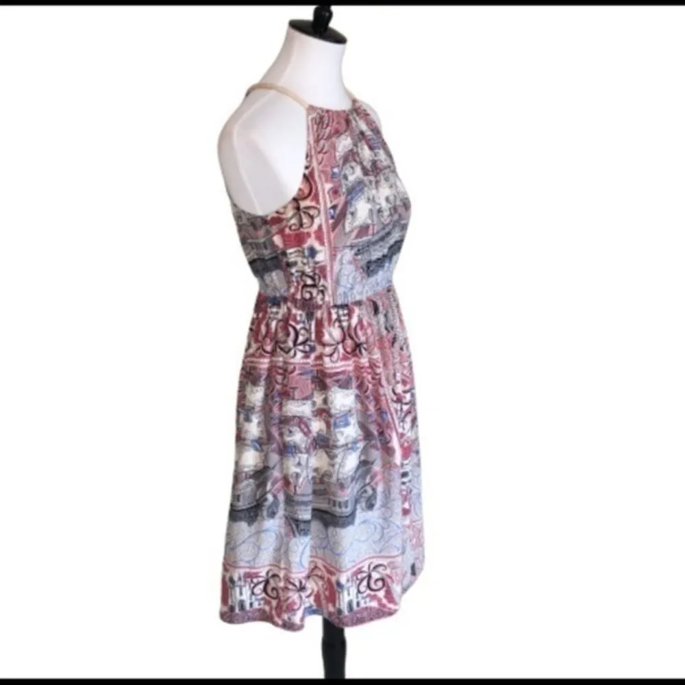 Anthro Floreat Castle Lake Rope Tie Dress XS EUC - Image 3