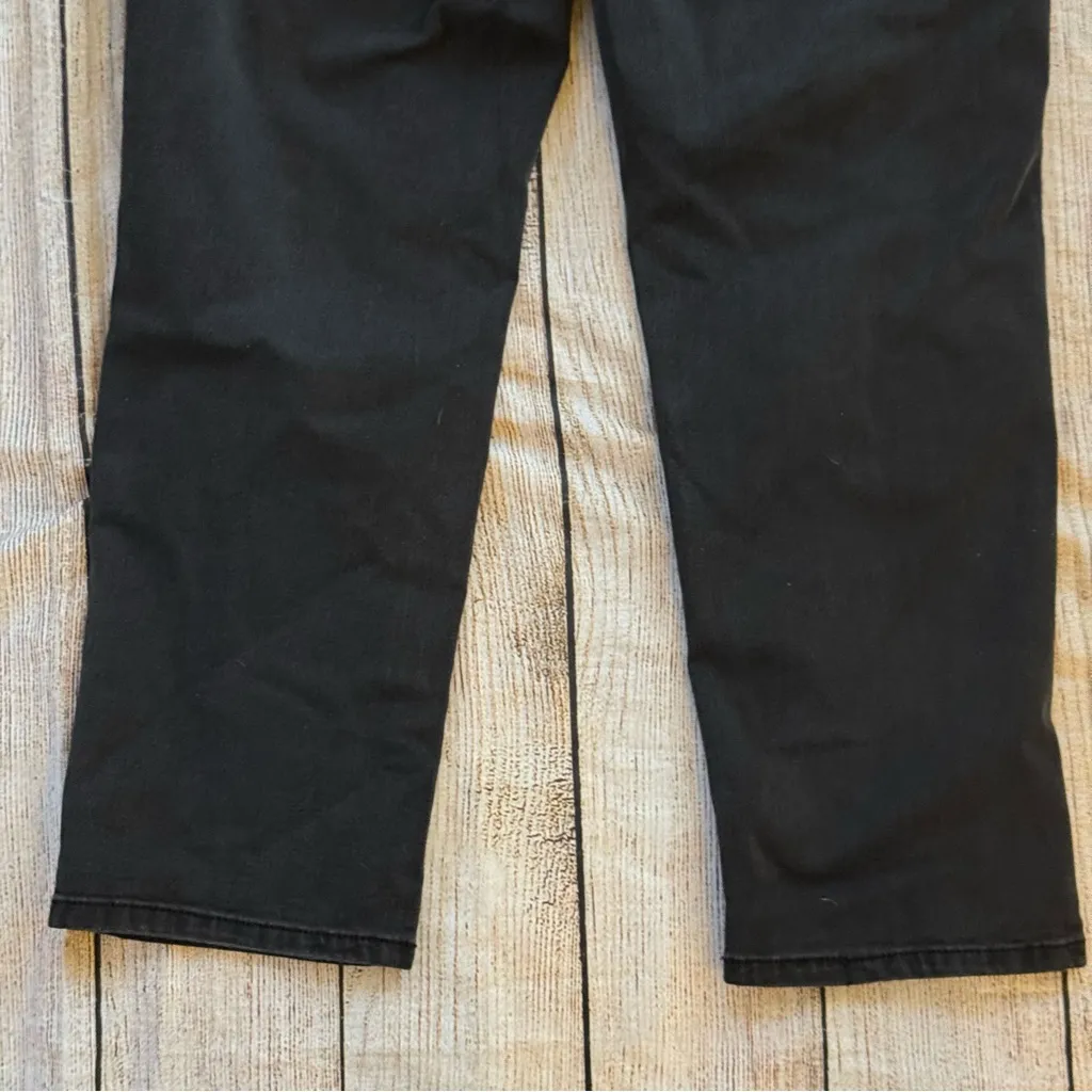 Democracy Ab Technology Ripped Girlfriend Black Patch Jeans Size 16W - Image 8