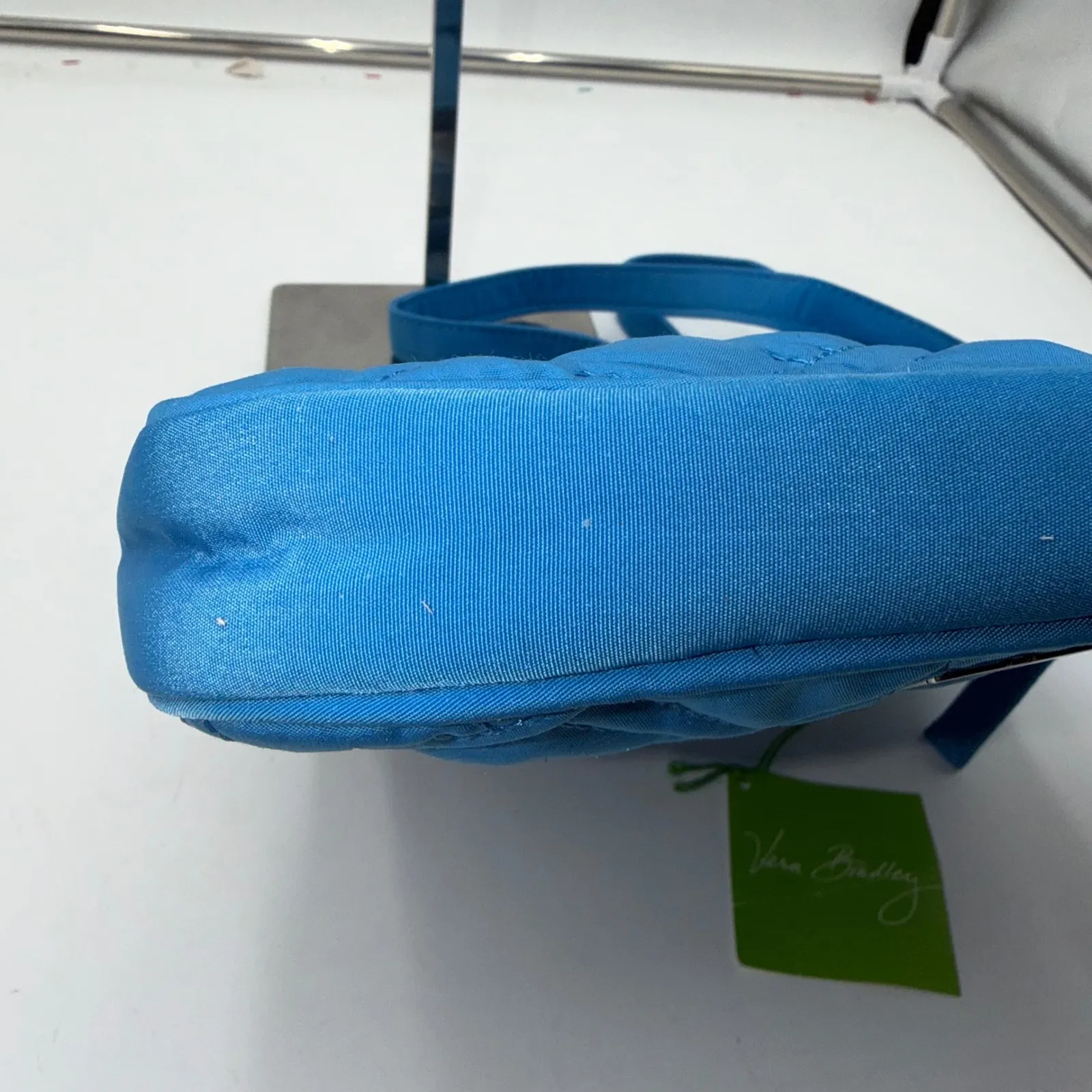 Vera Bradley Petite Double Zip Hipster Crossbody Bag Coastal Blue Quilted - Image 12