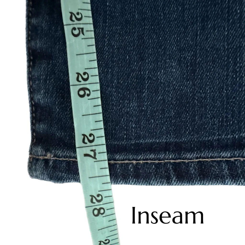 Edwin Demi Slim Straight Jean Womens Sz 28 Mid Rise Tempest Dark Denim MSRP $185 Blue - Image 13