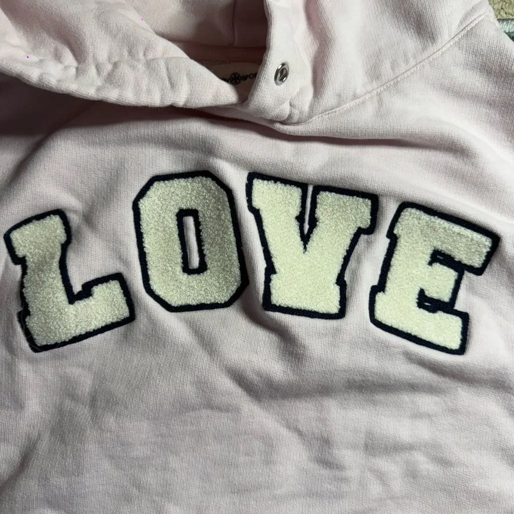 Tory Sport Pink Hoodie with Love Graphic - Image 4