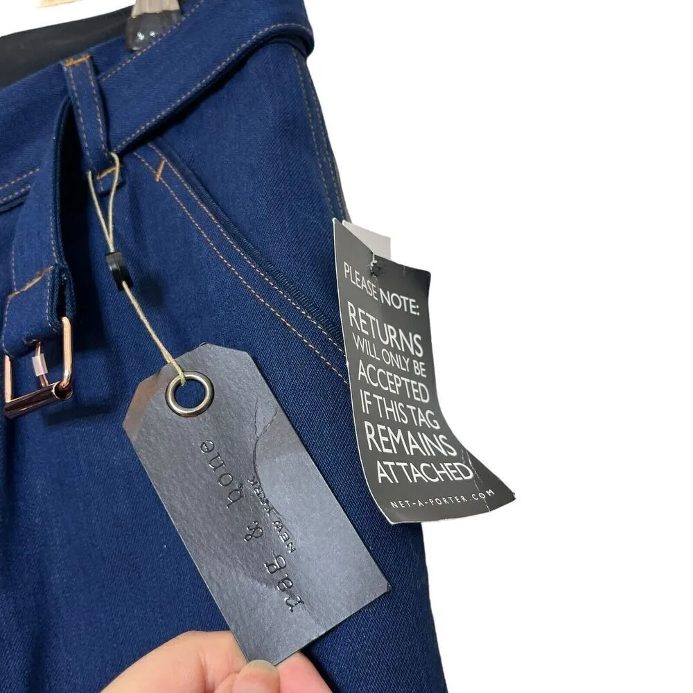 Rag & Bone NWT Branson Denim Midi Skirt Indigo Women’s Size 6 Belted Button - Image 10