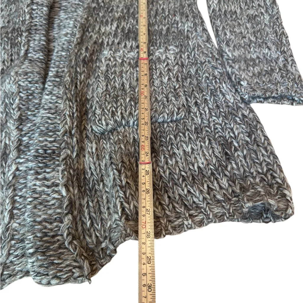 I.B. Diffusion Mohair Blend Cardigan L Oversized Gray Open Front Vintage Pockets Size L - Image 8