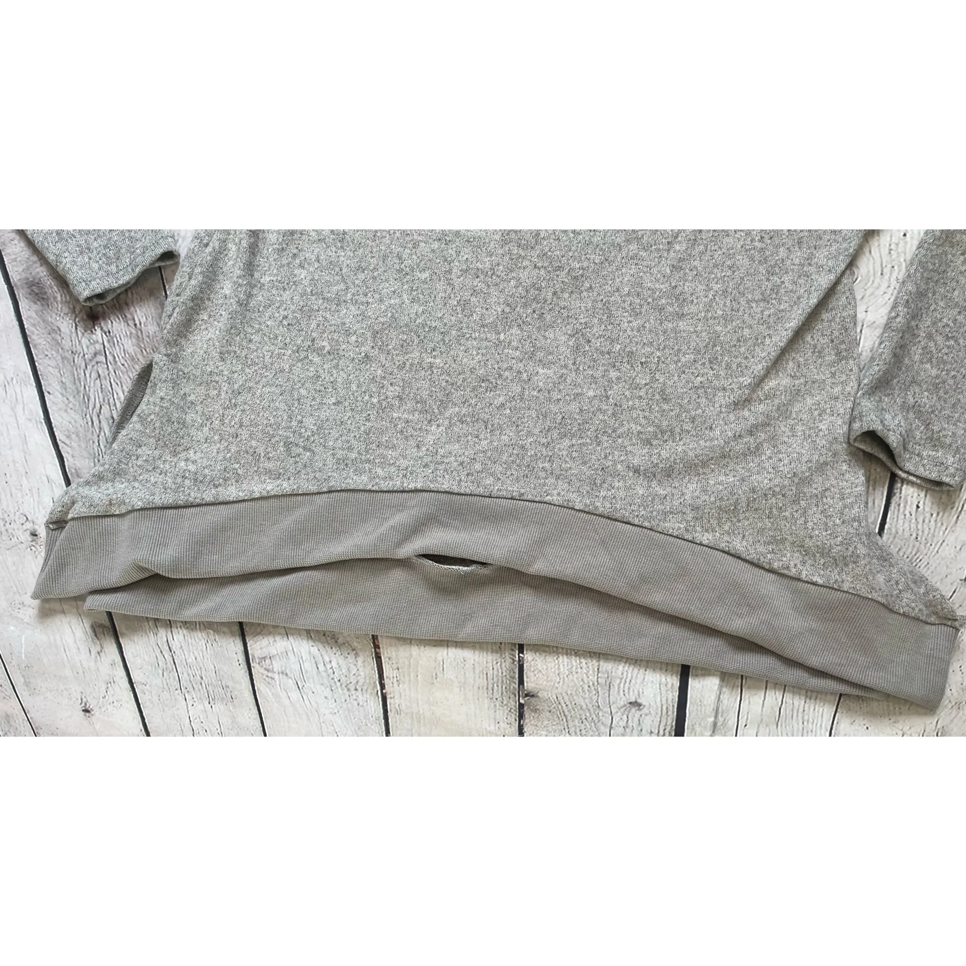 Heathered Grey Oversized Pullover Gray - Image 9