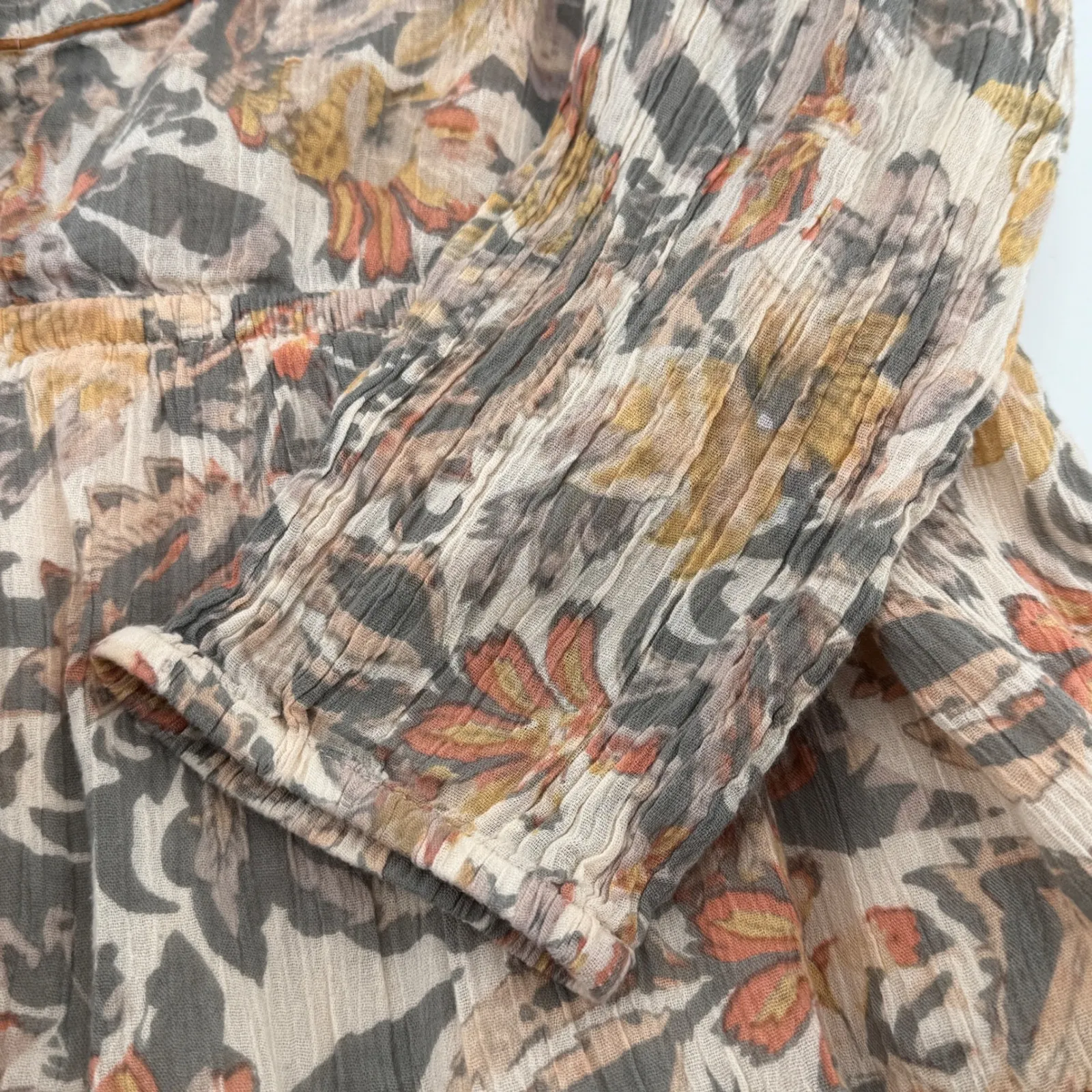 SHYANNE Country Wear It Mean It Floral Tiered Midi Dress XL Tan Western - Image 5