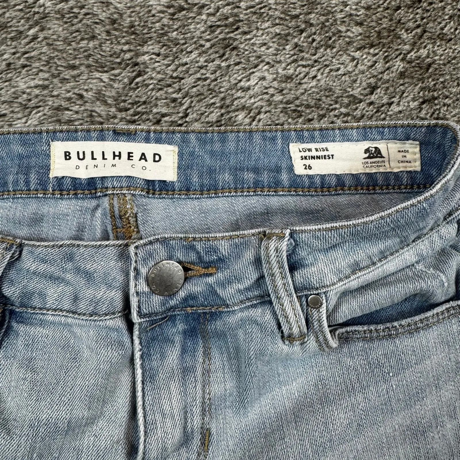 Bullhead Denim Co. Denim Jeans Low Rise Skinniest Women's 26 Blue - Image 7