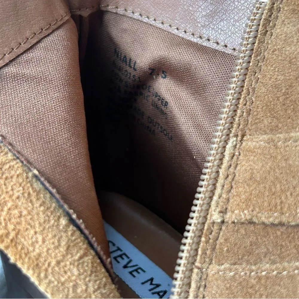 Steve Madden Niall tan suede western boho ankle boots women’s shoe size 7.5 - Image 9