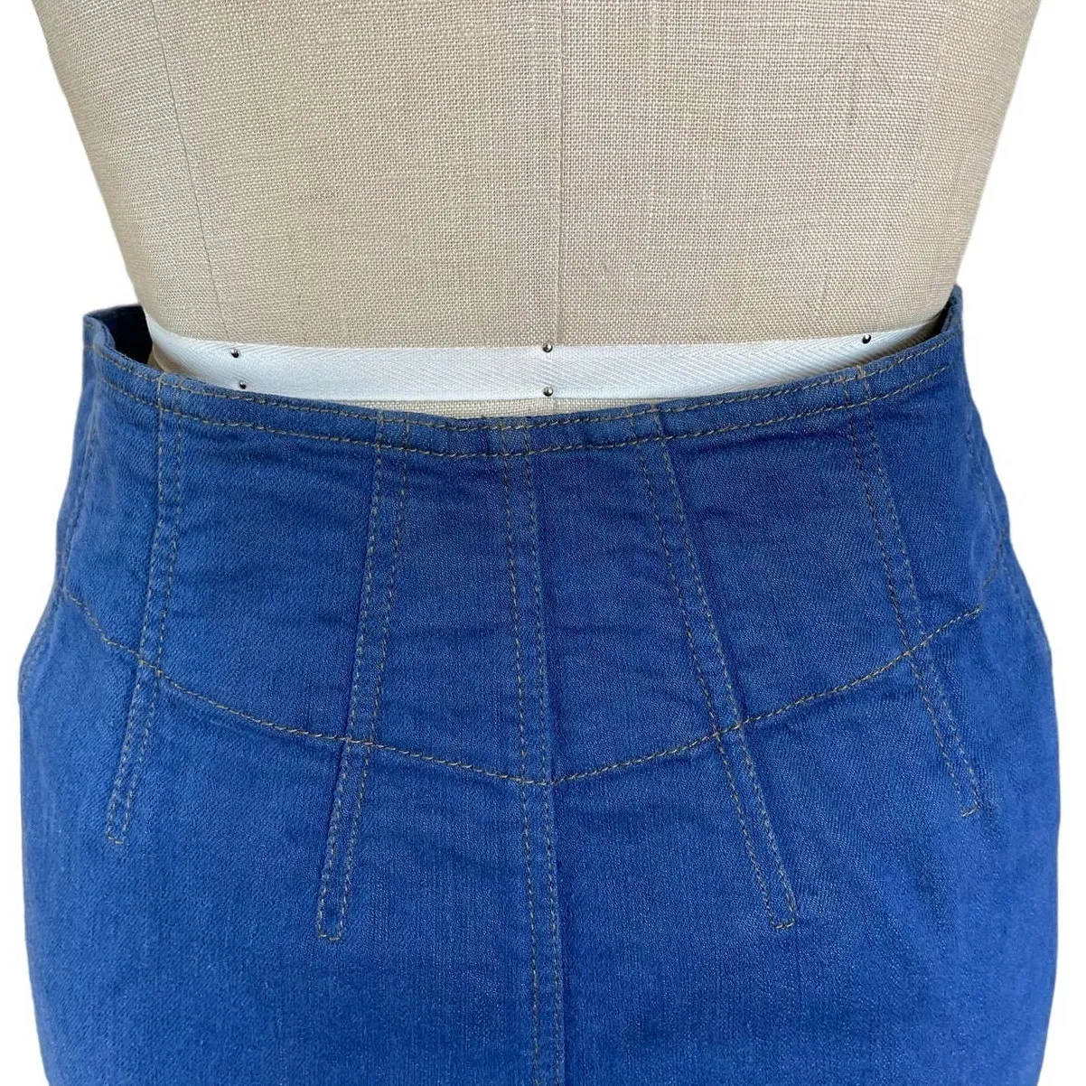y2k Marc by Marc Jacobs Blue Denim Straight Pencil Skirt size 4 - Image 4