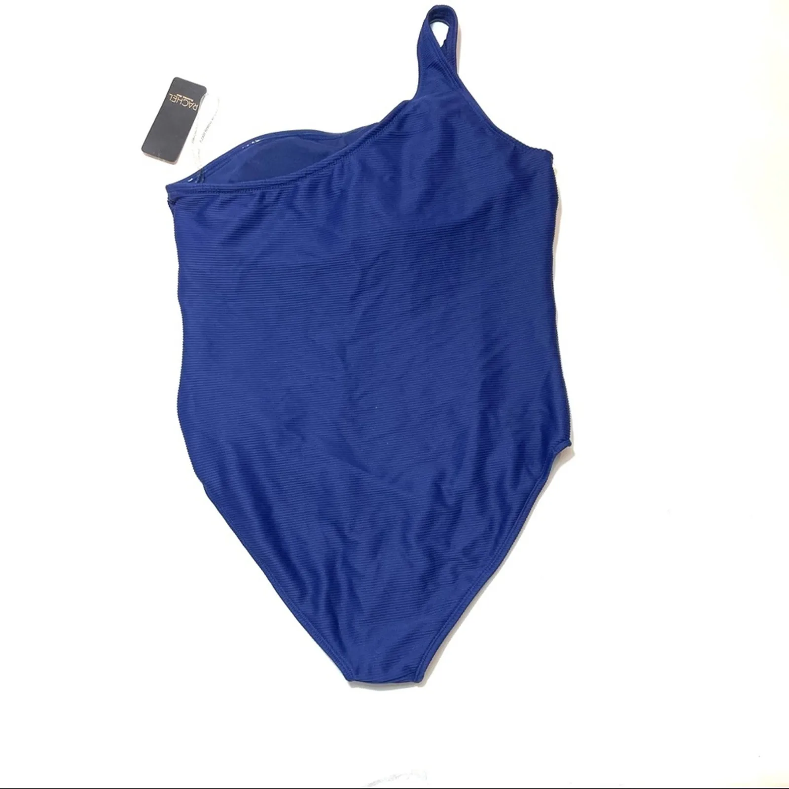 Rachel Roy Navy one Shoulder One Piece Swimsuit Blue Size L - Image 5
