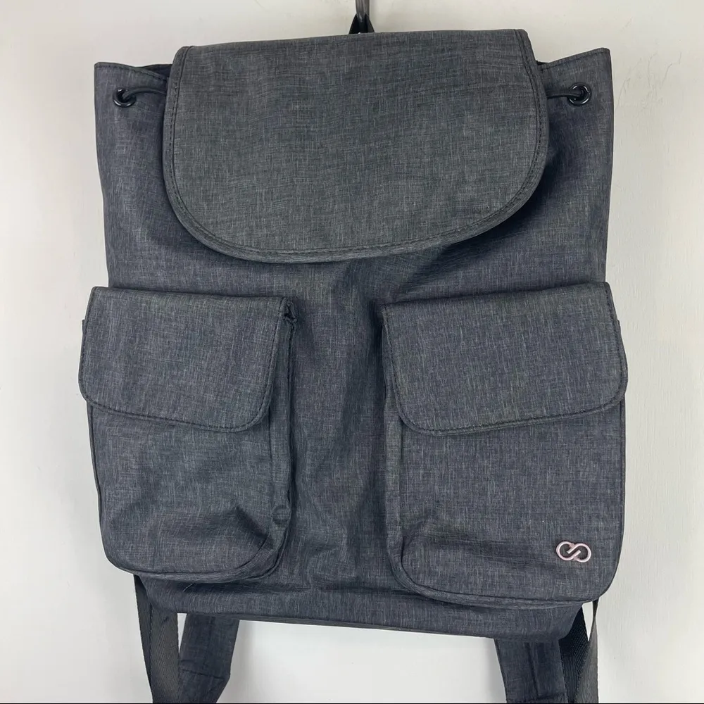 Calia by Carrie Underwood Grey Nylon Fold Over Backpack Gray - Image 6