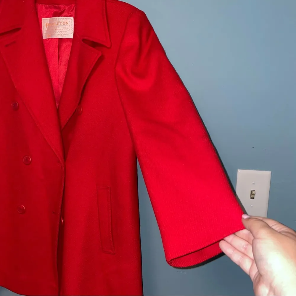 Pendleton Woolen Mills Double Breasted Pea Coat Size 6 - Image 6