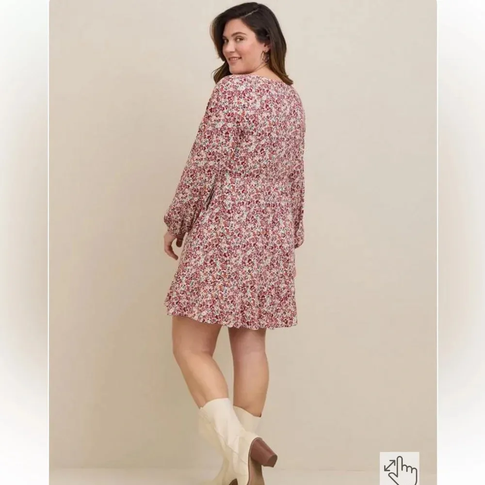 Torrid Floral Rayon Skater Dress size 12 - Image 2