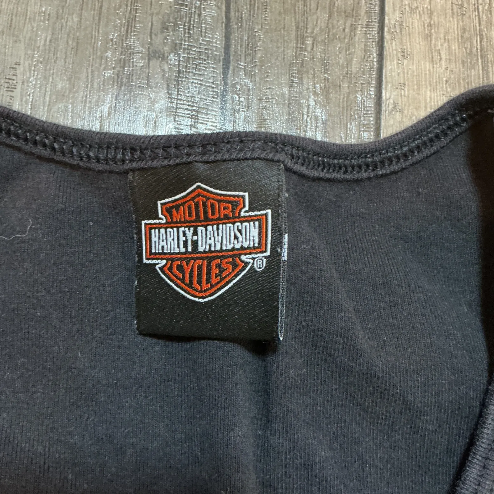 Harley Davidson Tank Top Grand‎ Teton Idaho Falls Roses Wings Graphic Sz M Black Size M - Image 3