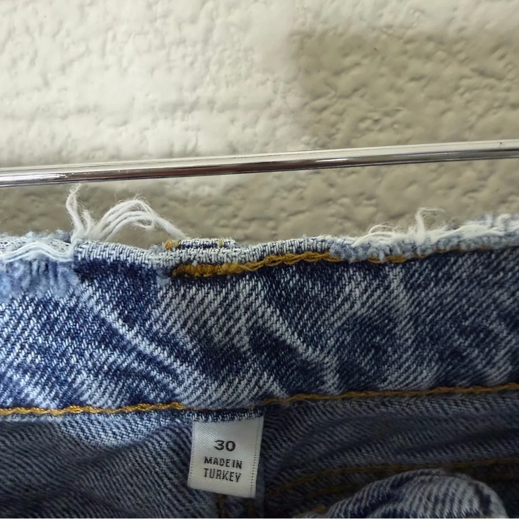 Khy x Natasha Zinko Classic Straight Leg Jeans Raw Hem Womens Size 30 Blue - Image 6