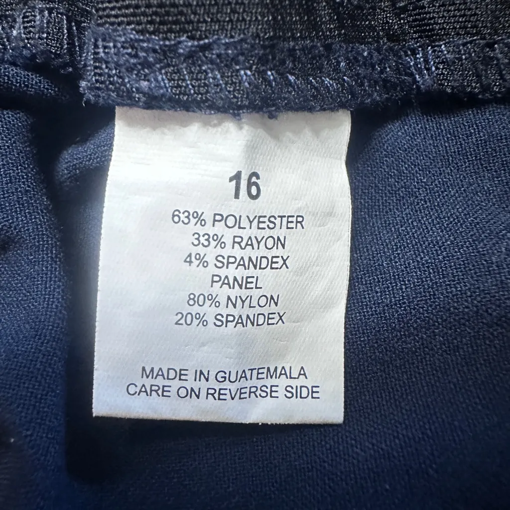 Briggs New York Pants 2 Pairs- Black & Navy Blue; elastic back; pockets; size 16 - Image 8