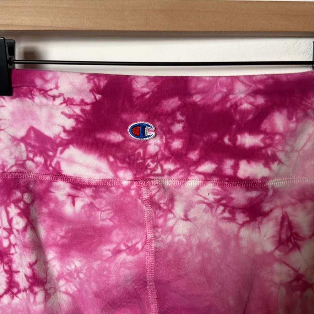 Champion Women's High Waist Pink Tie Dye Leggings Barbie Casual size M - Image 2