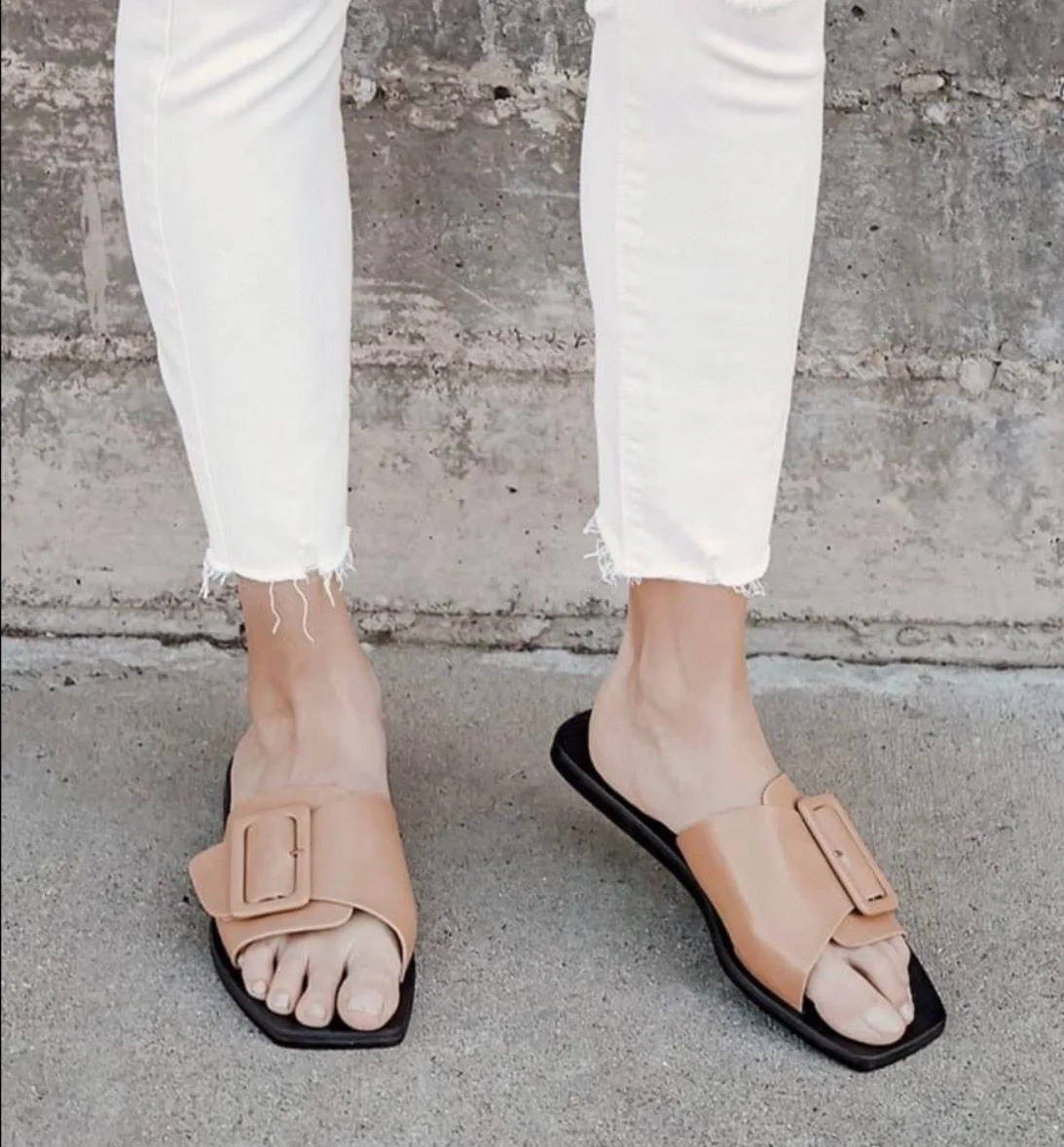 NWB   Earleena Camel Buckled Slide Sandals - Image 4