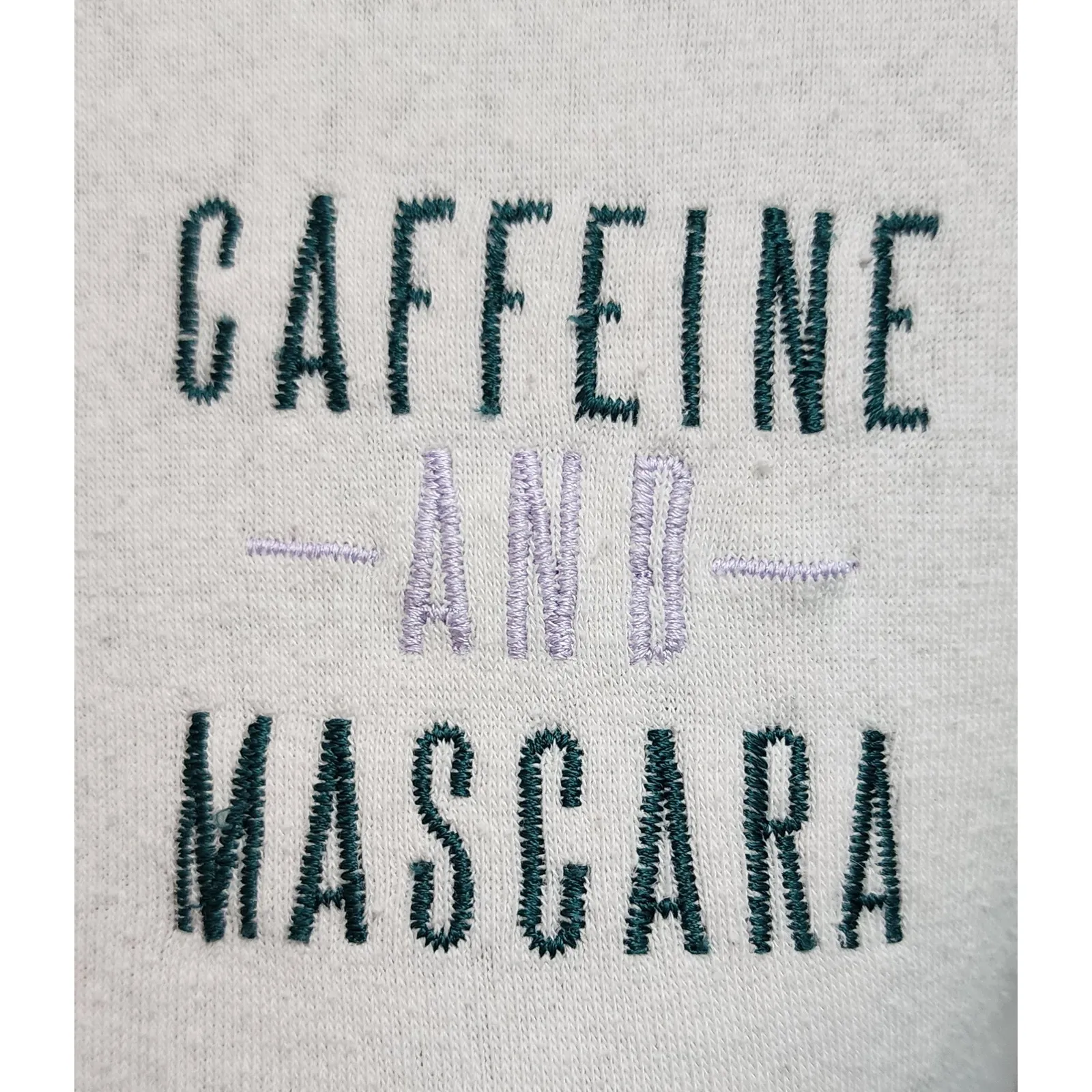 Derek Heart Women's Small S‎ Long Sleeve Graphic Sweatshirt Caffeine and Mascara - Image 2