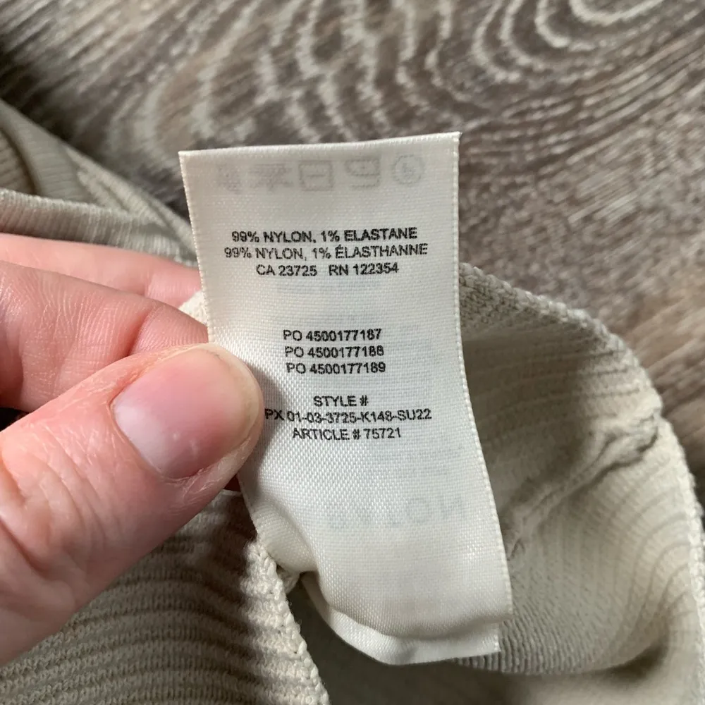 Aritzia Babaton Cream One-Shoulder Sculpt Knit Ribbed Crop Top S - Image 4