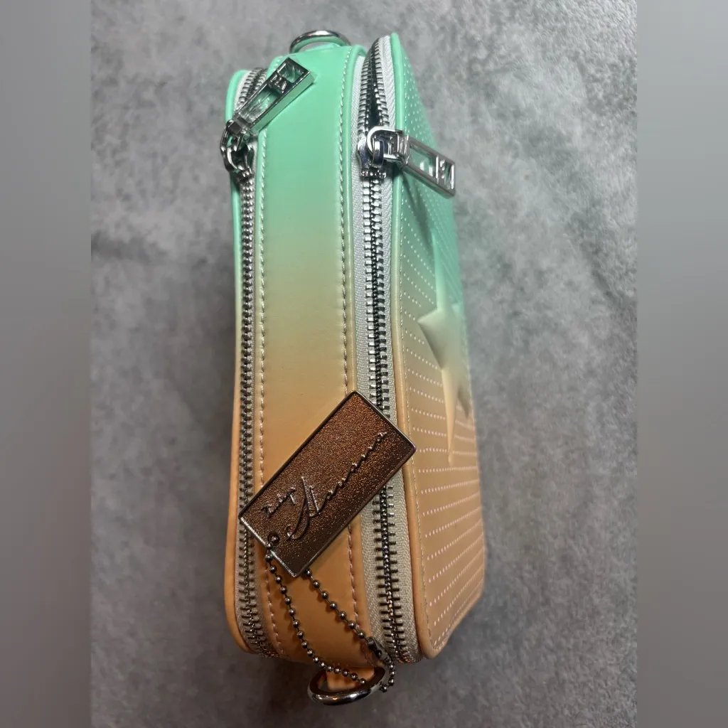 Vintage Havana Gradient Star Crossbody Bag - Green Mint and peach π - Image 3