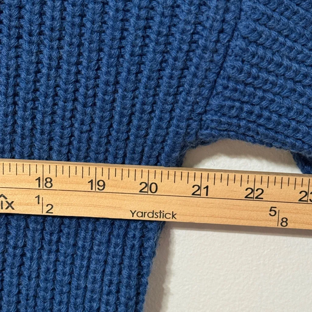 ZARA Wool Blend Sweater Size Medium Blue Tunic Length Knit - Image 7