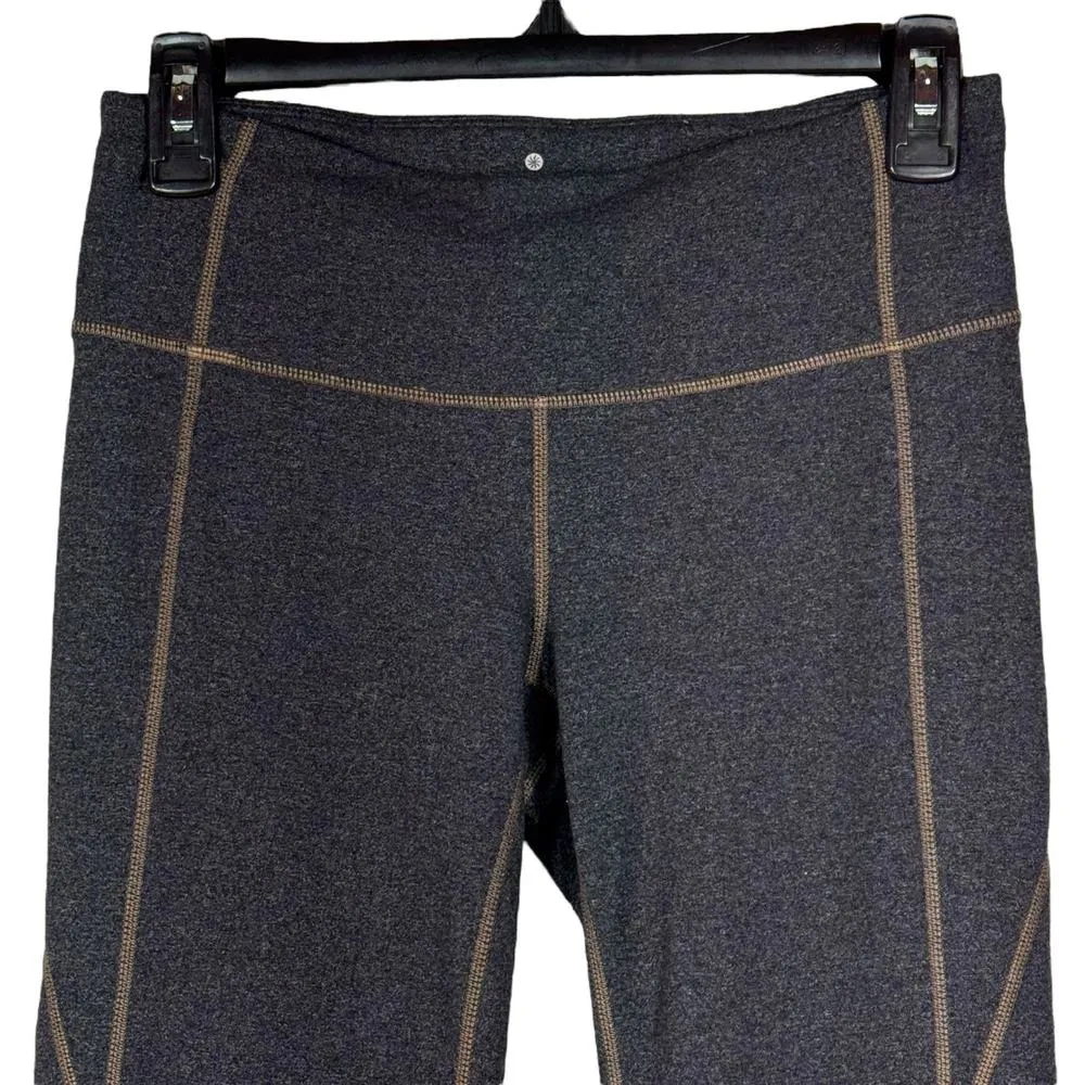 Athleta Small Pull-On Bootcut Yoga Pants Stretch Low-Rise Charcoal Heathered - Image 2