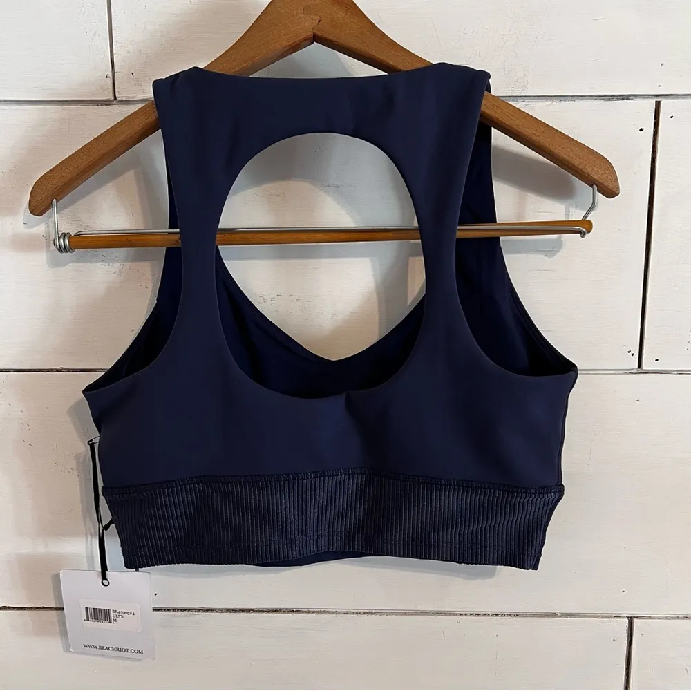 Beach Riot Kaia Sports Bra Ultramarine Navy Blue. Size Medium. NWT. - Image 6